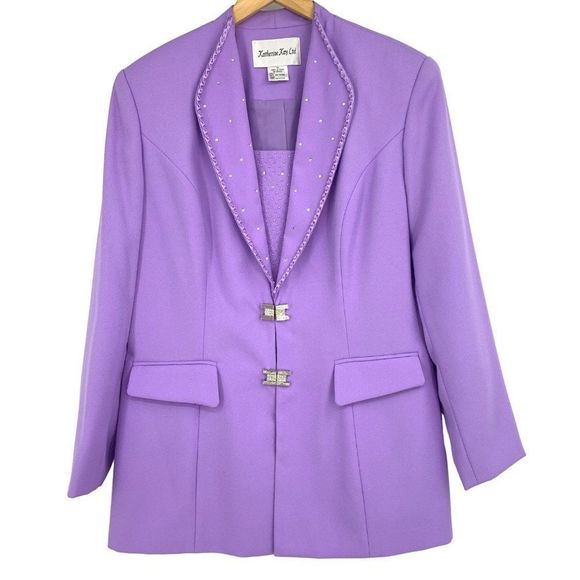 Katherine Kay Ltd Violet Evening Blazer Special Event Size 14 2371 Womens EUC - Picture 1 of 11